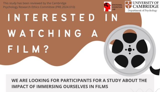 Image for Interested in watching a film? – Volunteers required
